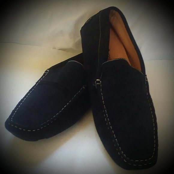 #40 New Bacco Bucci Studio Navy Suede Loafers main image 8